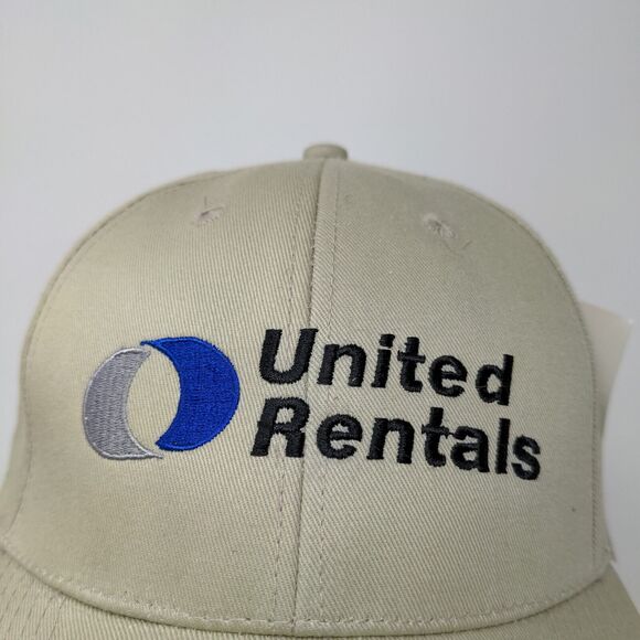 Collegiate USA Men's Strapback Hat United Rentals Tan Embroidered Logo W/Tags - Picture 4 of 11
